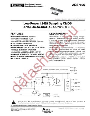 ADS7806UB datasheet  